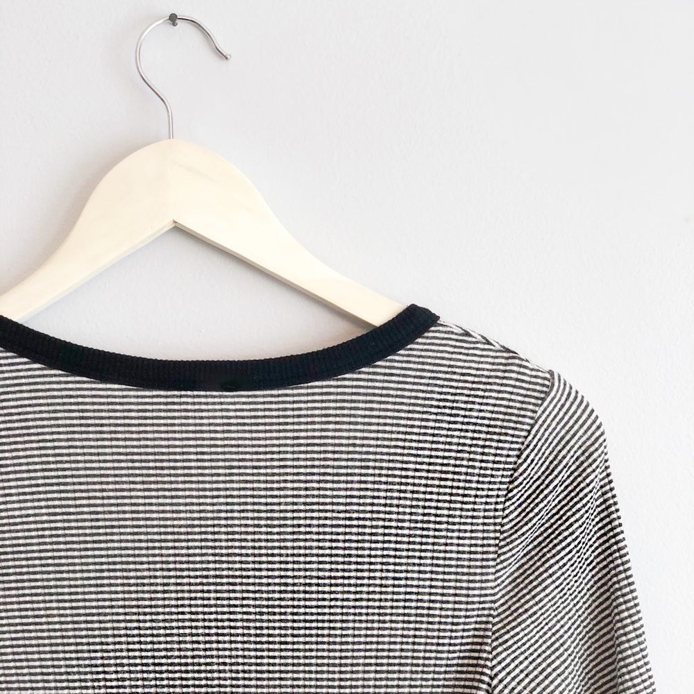Stretch Black & White Stripes